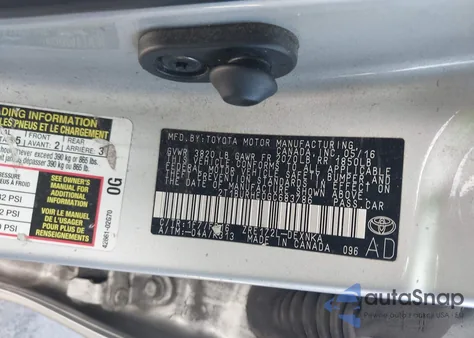 2016 Toyota Corolla Le из США, поврежденный, VIN 2T1BURHE0GC683786